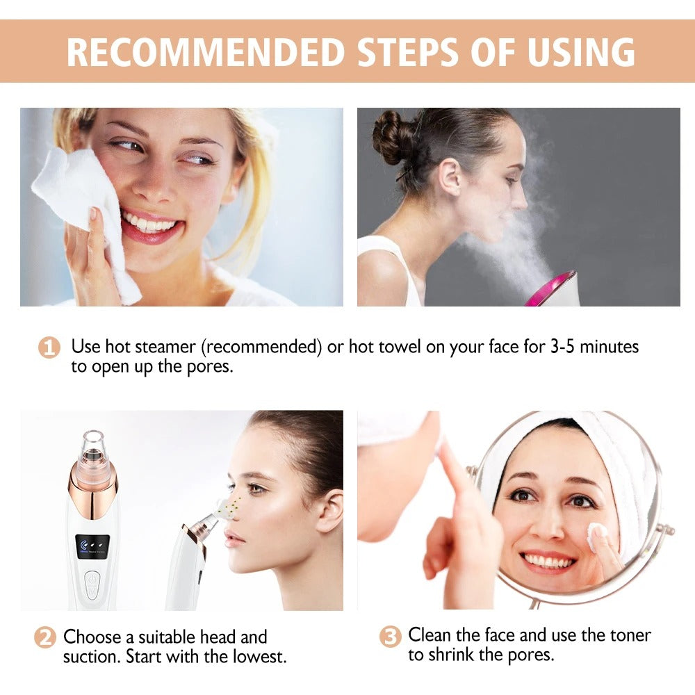 Blackhead Remover & Pore Cleanser Kit with Facial Vacuum